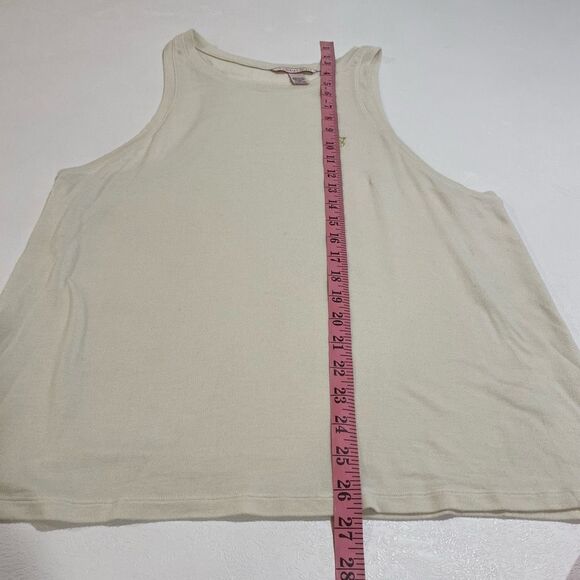 Victoria’s Secret Cream Ribbed Tank Top Women’s Large - Picture 5 of 7